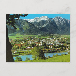 Österreich, Tirol, Solbad Hall, River Inn Postkarte