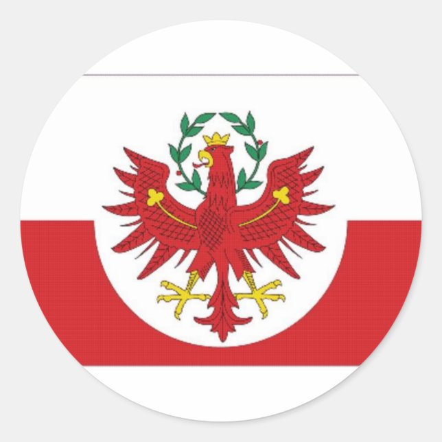 Österreich Tiroler Flagge Runder Aufkleber (Vorderseite)
