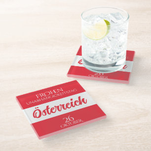 Österreich Unabhängigkeitstag Österreichische Nati Glasuntersetzer