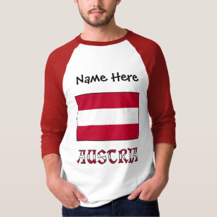 Österreich und Österreich - Schwarze Flagge Person T-Shirt