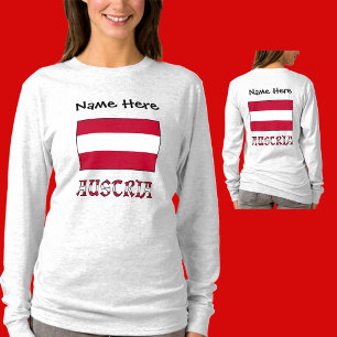 Österreich und Österreichische Flagge Personalisie T-Shirt