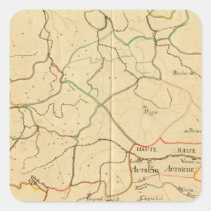 Österreich und Tschechische Republik 3 Quadratischer Aufkleber