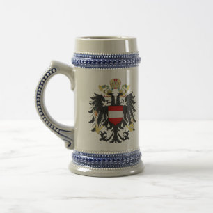 Österreich-Ungarn Flagge Wappen WWI Bierglas
