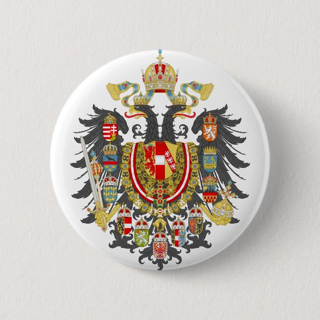 Österreich-Ungarn Wappen Button (Vorderseite)