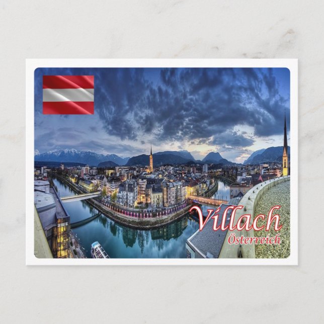 Österreich - Villach - Postkarte (Vorderseite)
