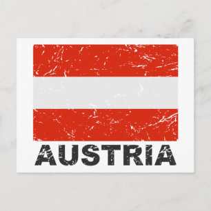 Österreich Vintage Flagge Postkarte