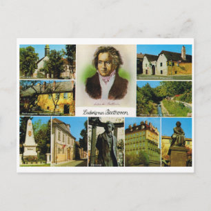 Österreich vintage, Orte mit Verbindung zu Beethov Postkarte