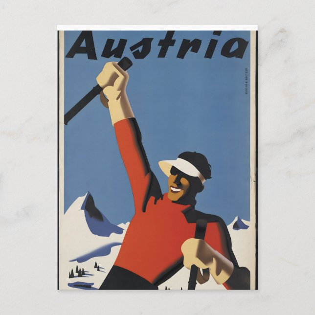 Österreich Vintage-Plakate Postkarte (Vorderseite)