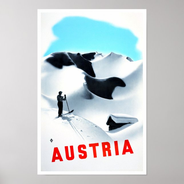Österreich Vintage Reise Poster (Vorne)