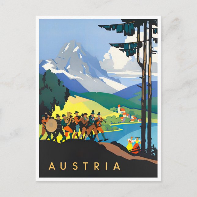 Österreich Vintage Reise Postkarte (Vorderseite)