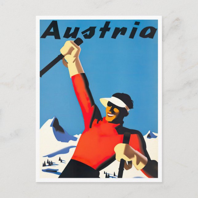 Österreich Vintage Reise Postkarte (Vorderseite)
