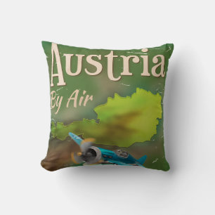 Österreich Vintage Reiseplakat Kissen