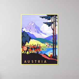 Österreich ~Vintage Travel Leinwanddruck