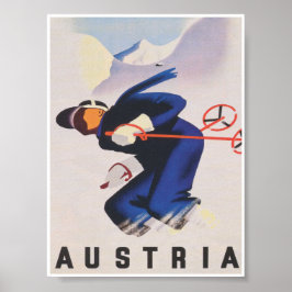 Österreich Vintages Skiposter Poster