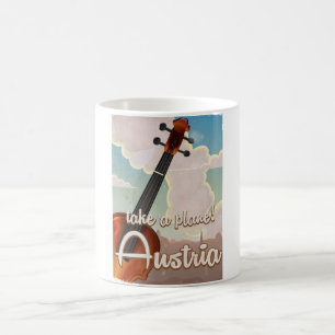 Österreich Violine Vintage-Reiseposter. Tasse