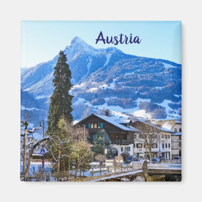Österreich Vorarlberg im Winter Souvenir Magnet (Vorne)