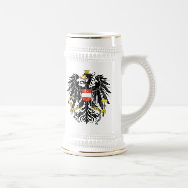 Österreich-Wappen Bierglas (Rechts)