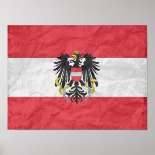 Österreich-Wappen Flagge Poster
