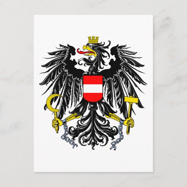 Österreich-Wappen Postkarte (Vorderseite)