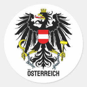 Österreich - Wappen Runder Aufkleber