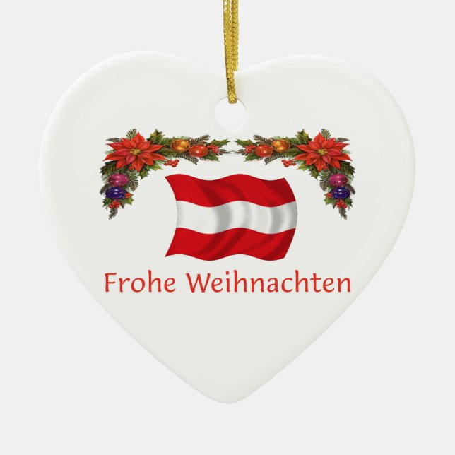 Österreich-Weihnachten Keramikornament (Vorne)