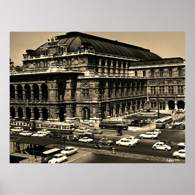 Österreich Wien Staatsoper Oper vintage Poster (Vorne)