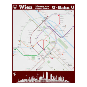 " Österreich: Wien U-Bahn SUBWAYmap ... Poster