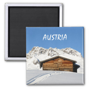 Österreich Winter in den Alpen in Lech Souvenir Magnet