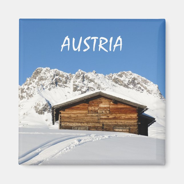 Österreich Winter in den Alpen in Lech Souvenir Magnet (Vorne)