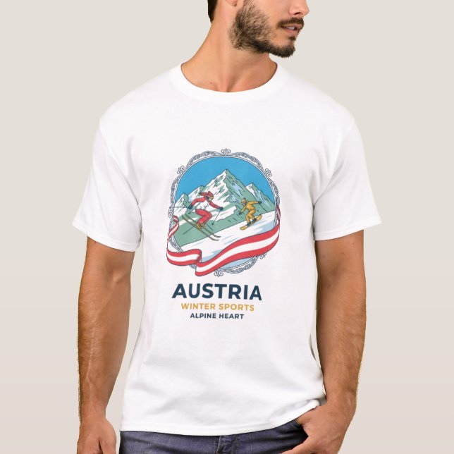ÖSTERREICH WINTERSPORT T-Shirt (Vorderseite)