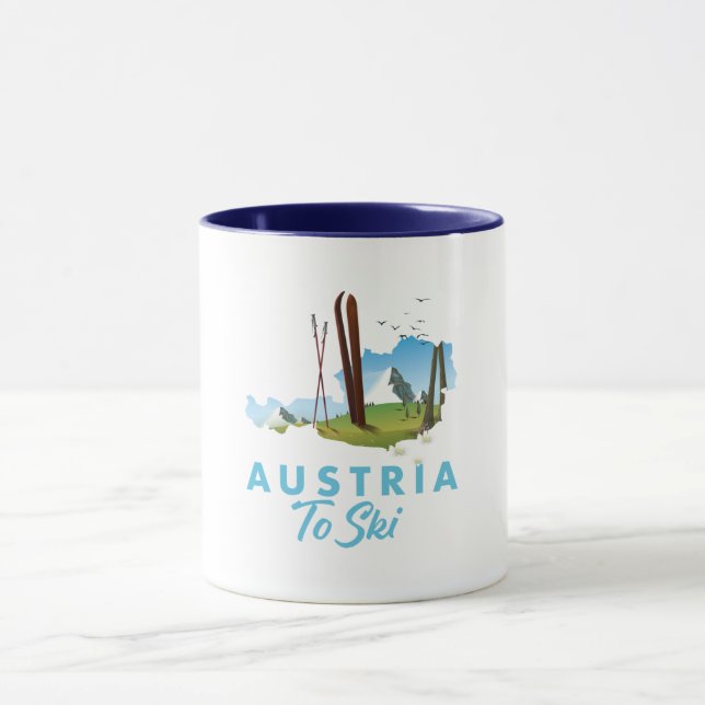 Österreich zum Skifahren. Tasse (Zentrum)