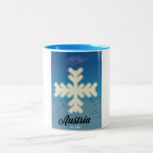 Österreich zum Skifahren Zweifarbige Tasse