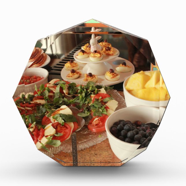 Osterreiches Buffet mit Osterspeisen Fotoblock (Vorderseite)