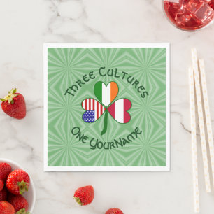 Österreichisch Irisch Amerikanische Shamrock-Gebur Serviette