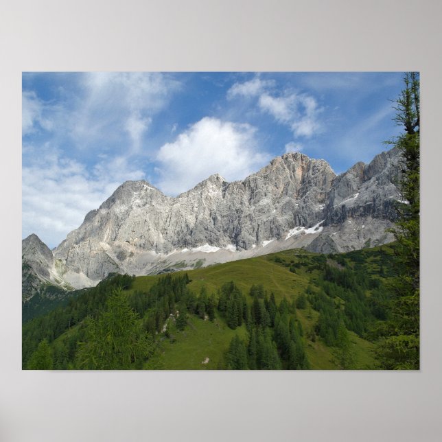 Österreichische Alpen im Sommer-Poster Poster (Vorne)