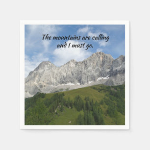 Österreichische Alpen mit Angebot Serviette