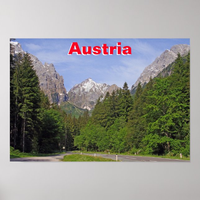 Österreichische Alpen Poster (Vorne)