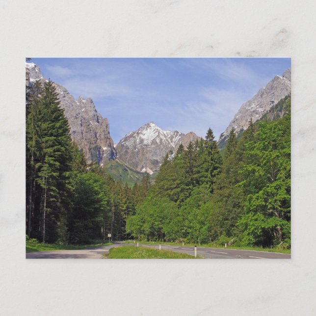 Österreichische Alpen Postkarte (Vorderseite)