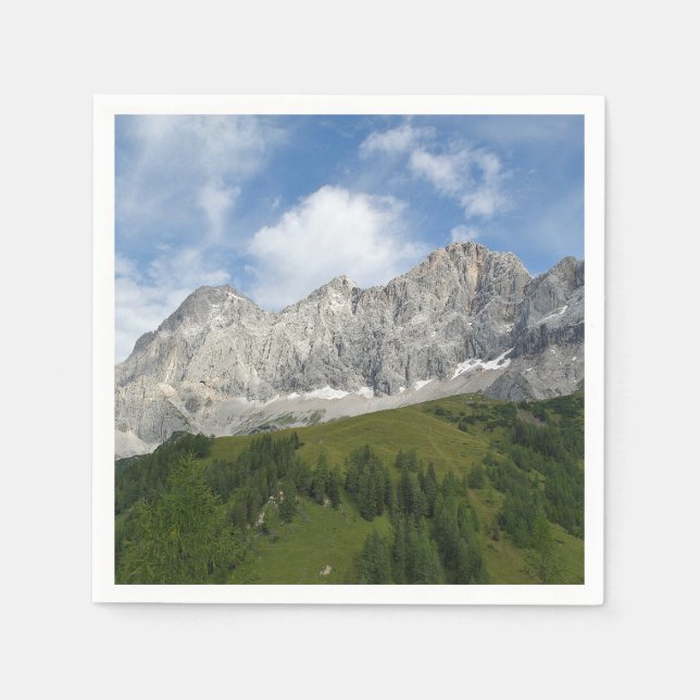 Österreichische Alpen Serviette (Vorderseite)