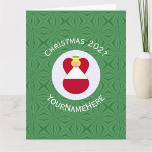 Österreichische Engel-Weihnachtsflagge Personalisi Karte