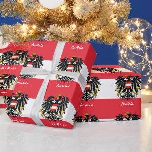 Österreichische Fahne, Adler & Österreich-Gesche Geschenkpapier