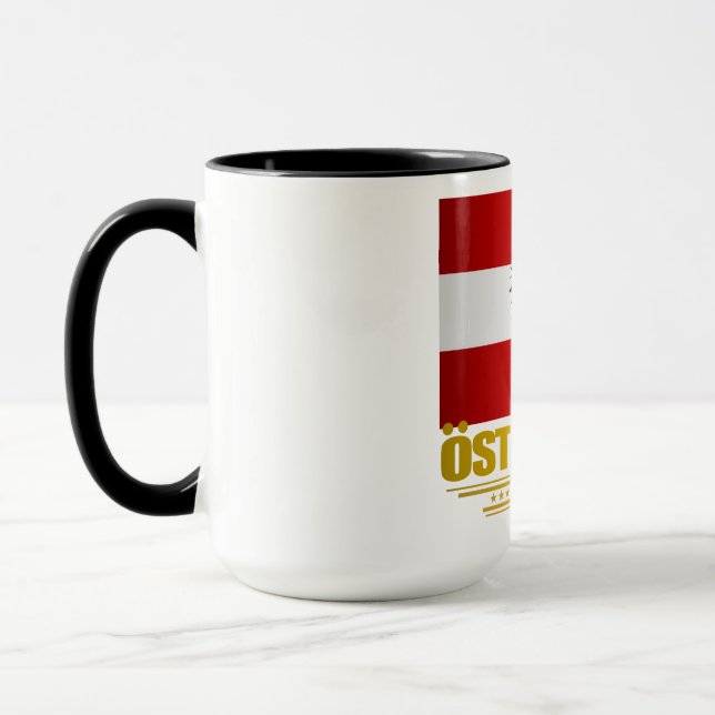 Österreichische Flagge 2 Tasse (Links)