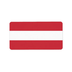 Österreichische Flagge Adressaufkleber