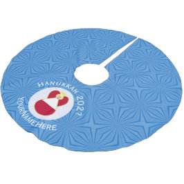 Österreichische Flagge Angel Hanukkah Personalisie Polyester Weihnachtsbaumdecke