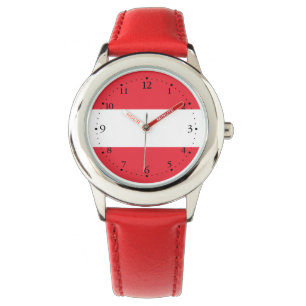 Österreichische Flagge Armbanduhr