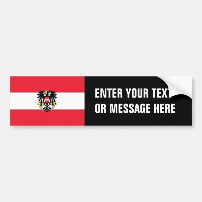 Österreichische Flagge Autoaufkleber (Vorne)