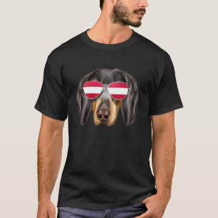 Österreichische Flagge Bluetick Coonhound Dog Aust T-Shirt