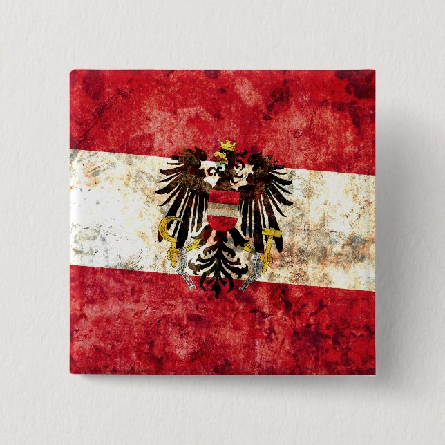 Österreichische Flagge Button (Vorderseite)