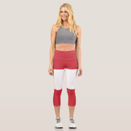 Österreichische Flagge Capri Leggings
