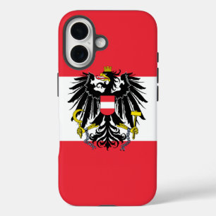 Österreichische Flagge iPhone 16 Hülle